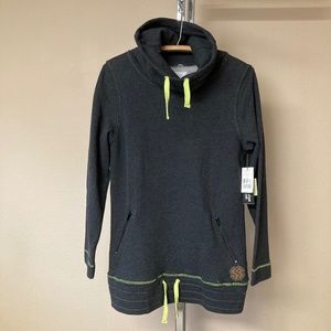 NEW! SB Special Blend Women's M Funnel Neck Dark Grey Sweatshirt Zip Pockets